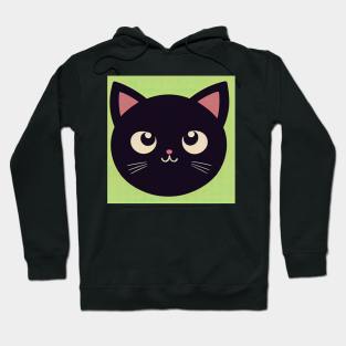 Cartoon cat character icon logo Hoodie